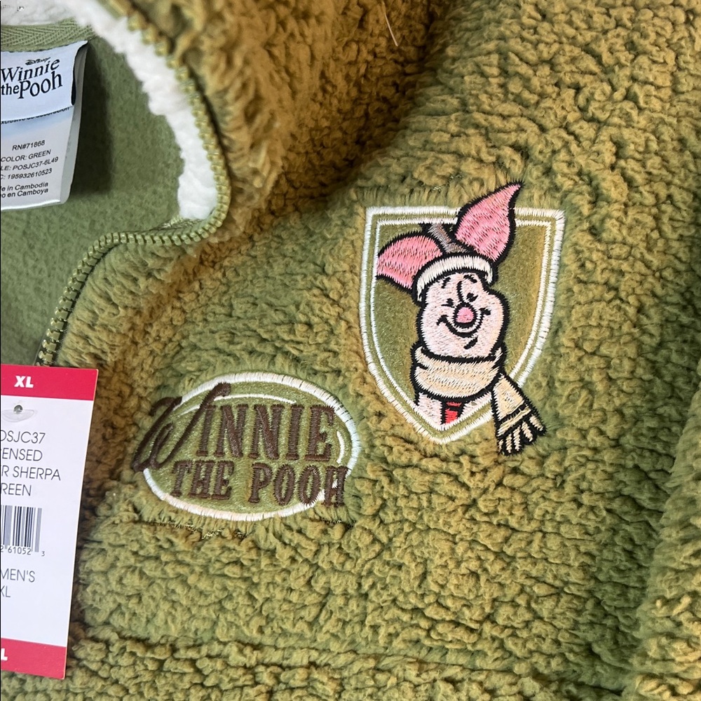 Disney Green Fleece Hoodie with Winnie the Pooh - Picture 3 of 9